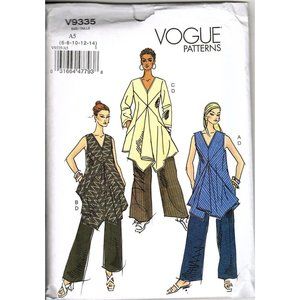 Vogue V9335 Misses 6 to 14 Tunic and Pants Uncut Sewing Pattern